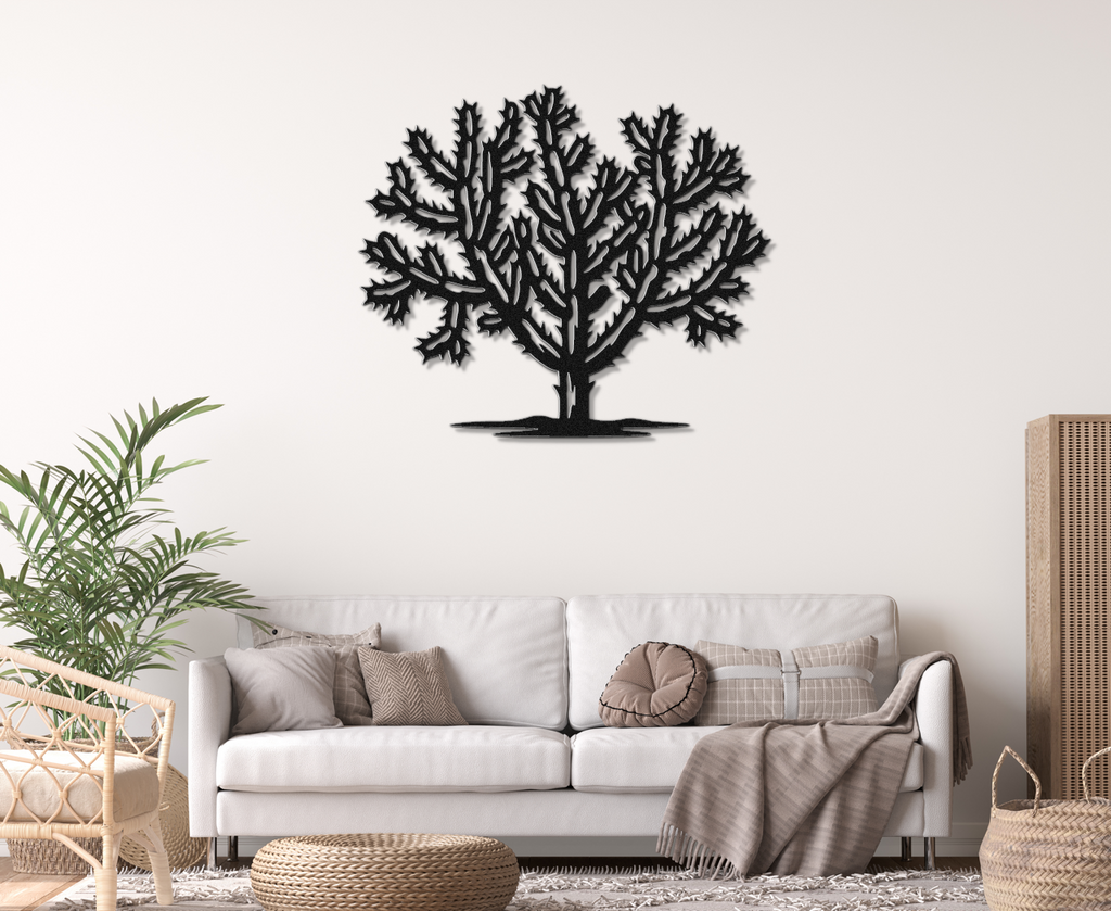 Cholla Cactus Metal Wall Art