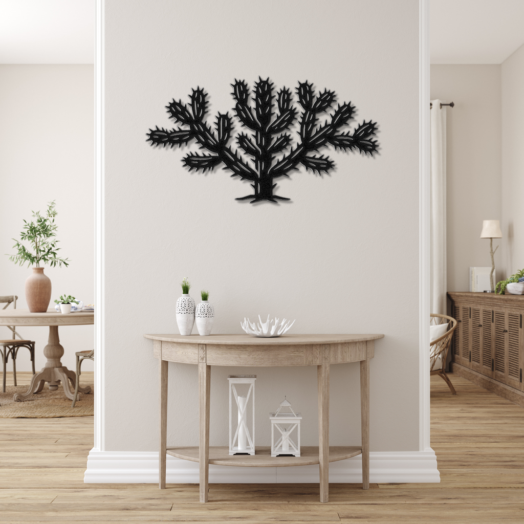 Cholla Cactus Metal Wall Art