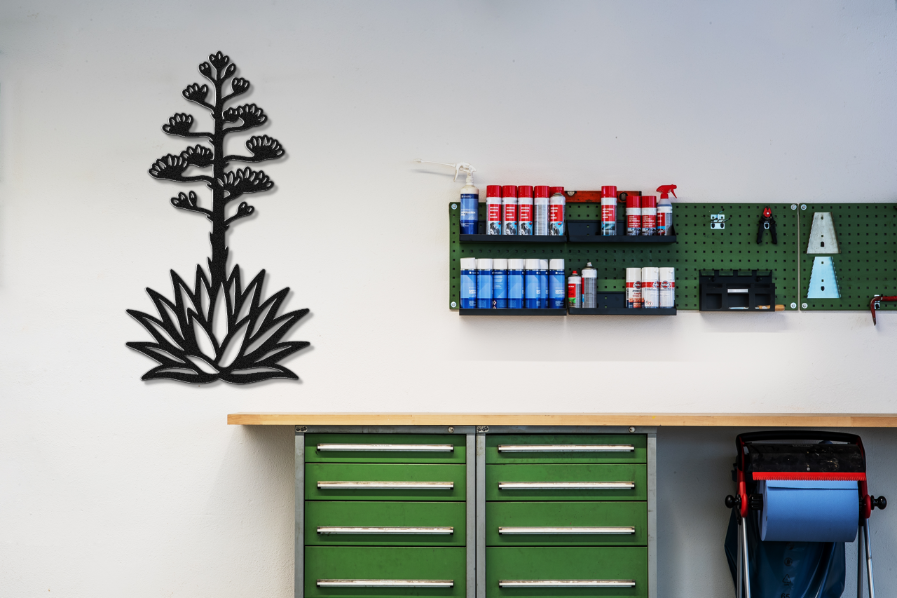 Blooming Agave Metal Wall Art