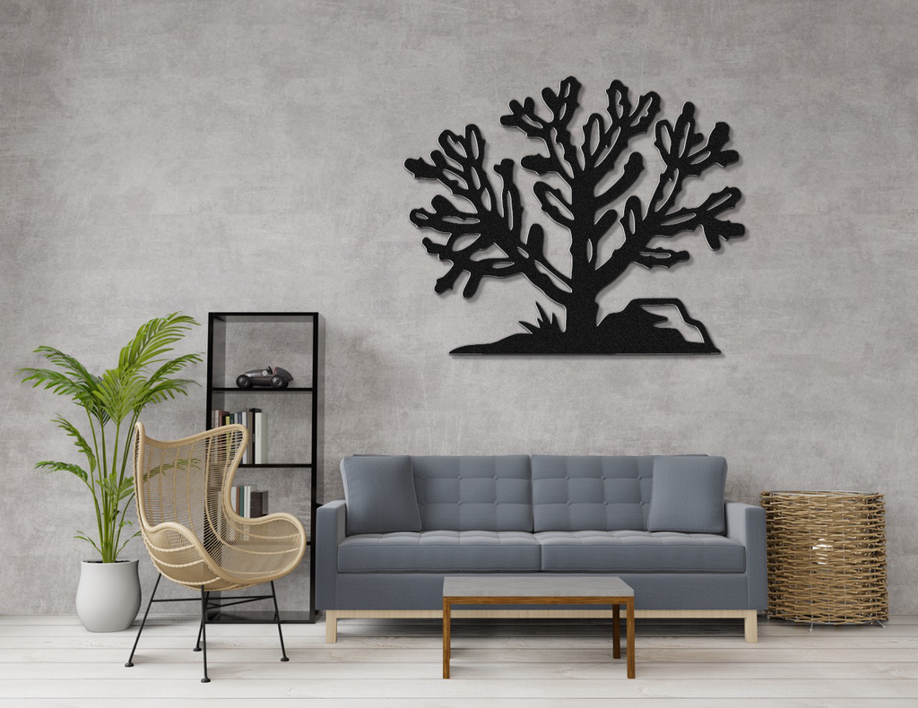 Cholla Cactus Metal Wall Art