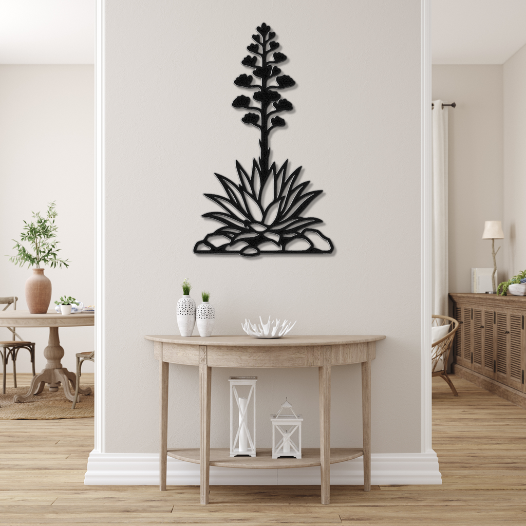 Blooming Agave Metal Wall Art