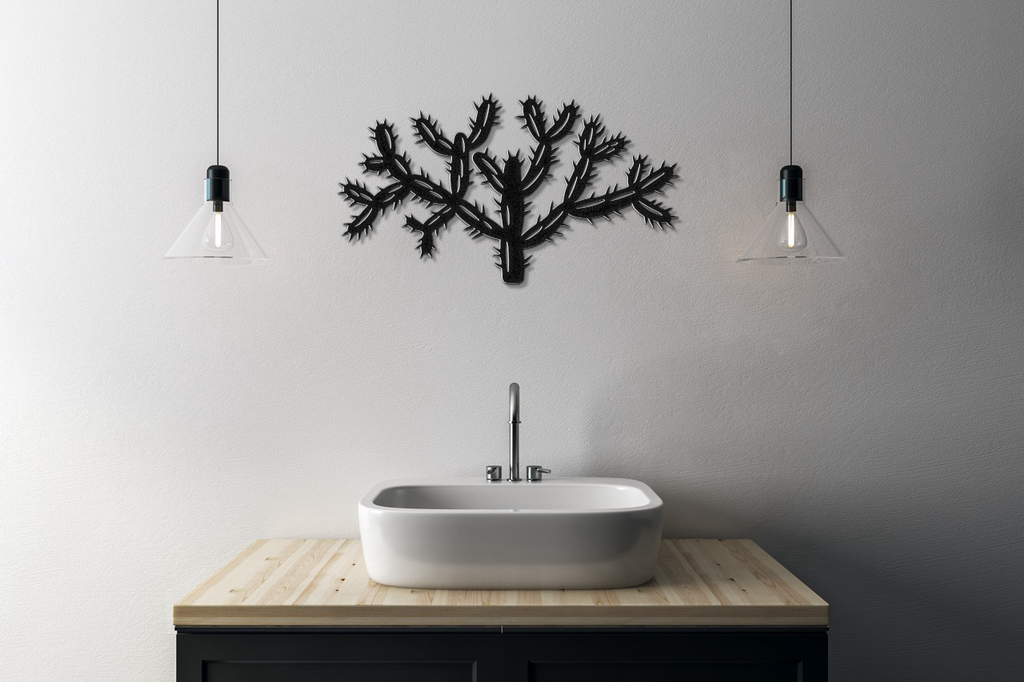 Cholla Cactus Metal Wall Art