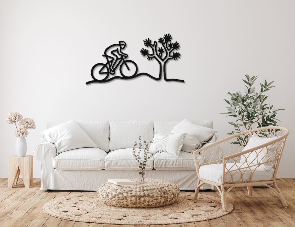 Joshua Tree Cycling Metal Wall Art