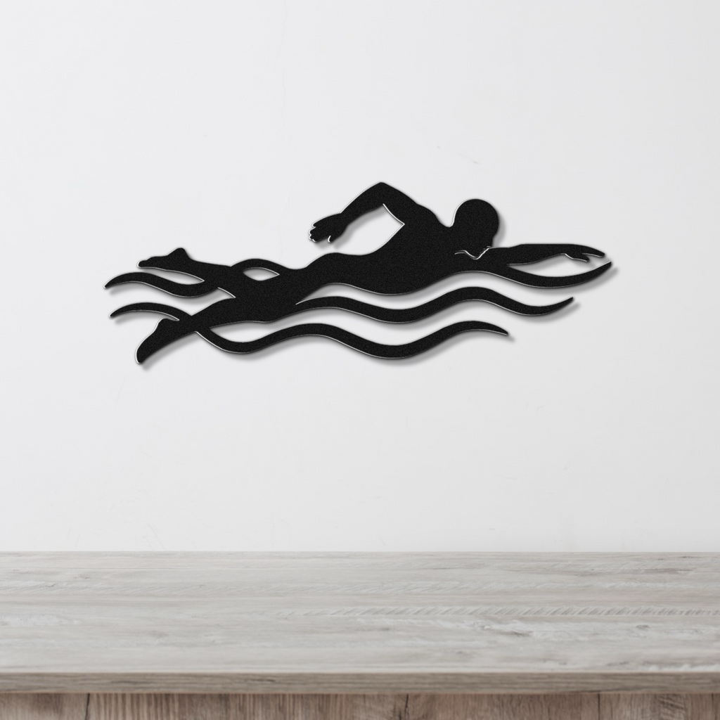 Swimmer Metal Wall Art