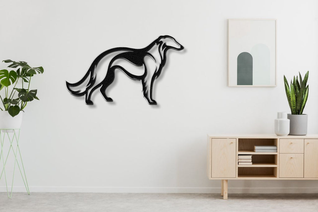 Borzoi Dog Metal Wall Art