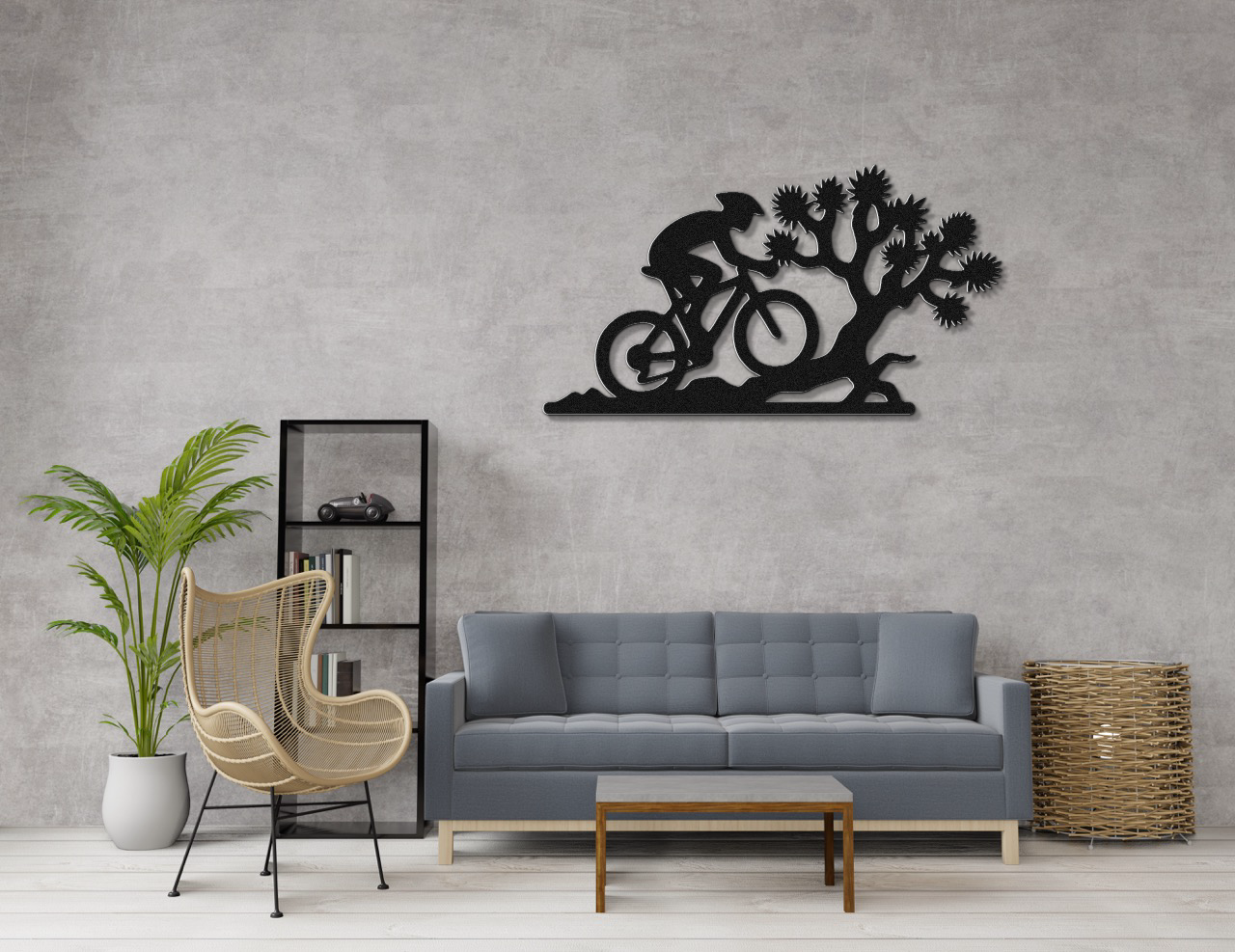 Joshua Tree Cycling Metal Wall Art
