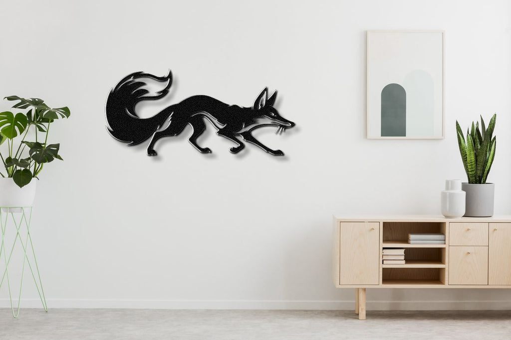 Sneaky Fox Metal Wall Art
