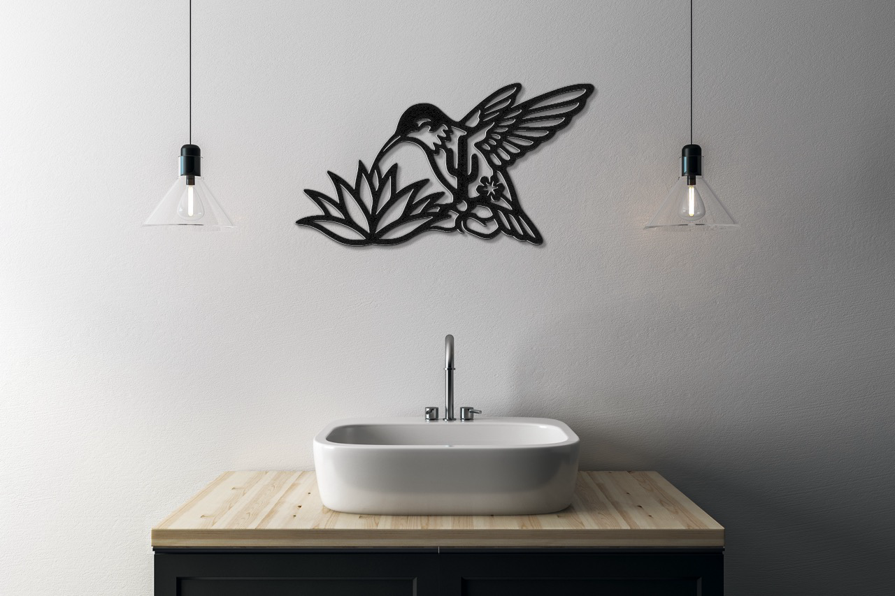 Desert Hummingbird Metal Wall Art