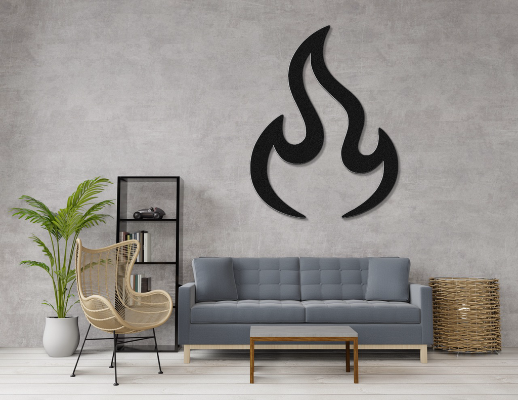 Abstract Fire Metal Wall Art
