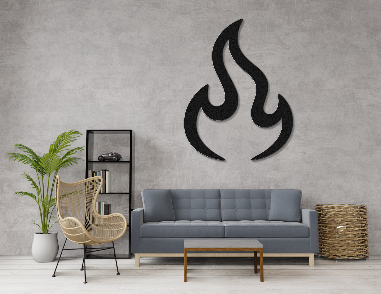 Abstract Fire Metal Wall Art