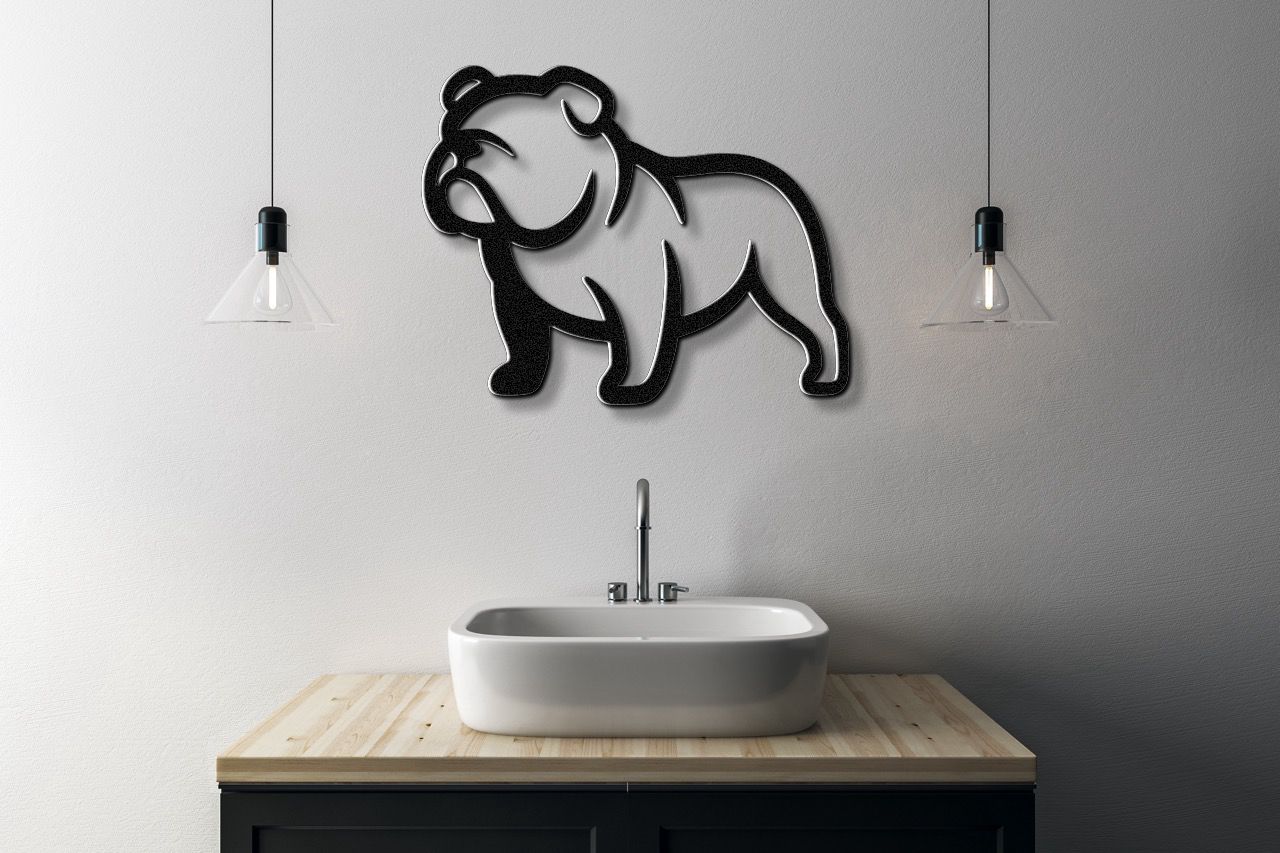 Bulldog Metal Wall Art