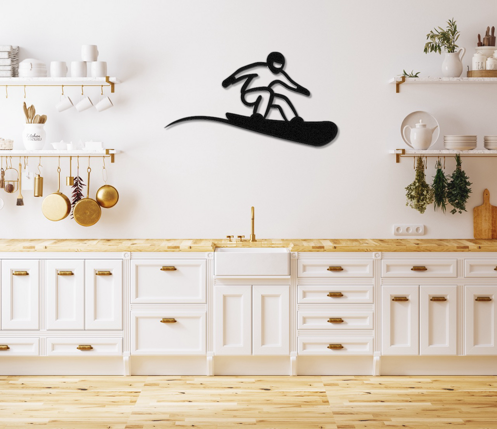 Snowboarding Metal Wall Art