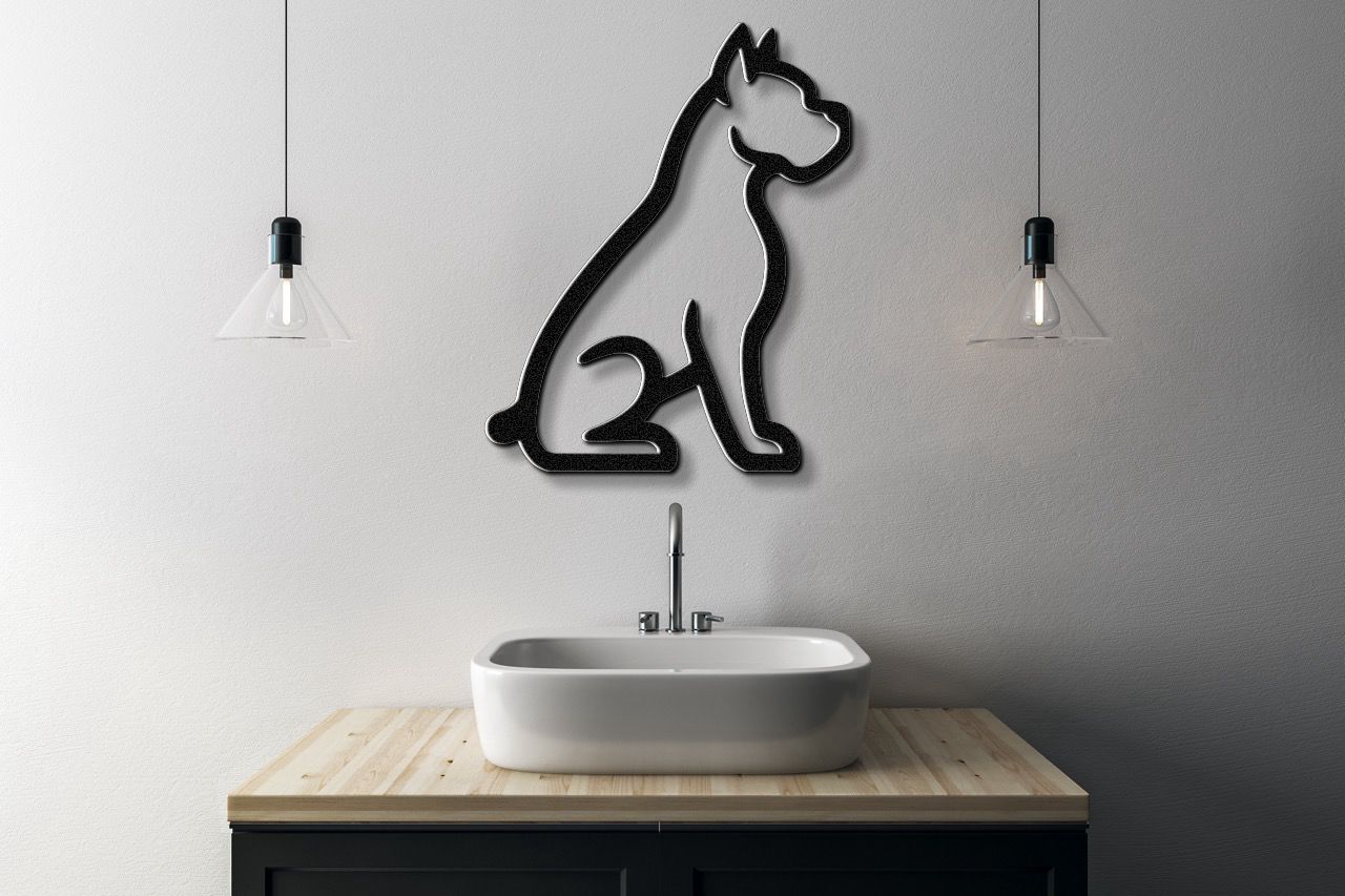 Boxer Dog Metal Wall Art