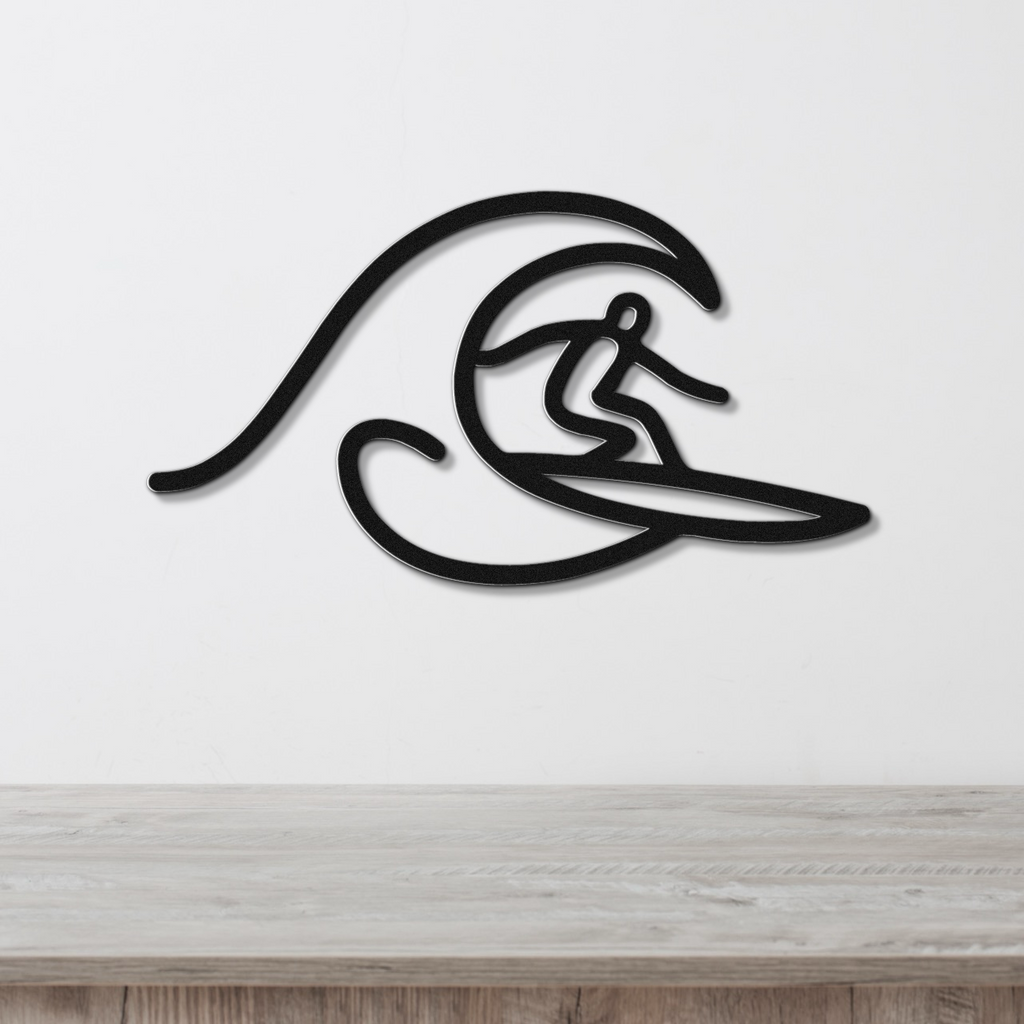 Surfer Metal Wall Art