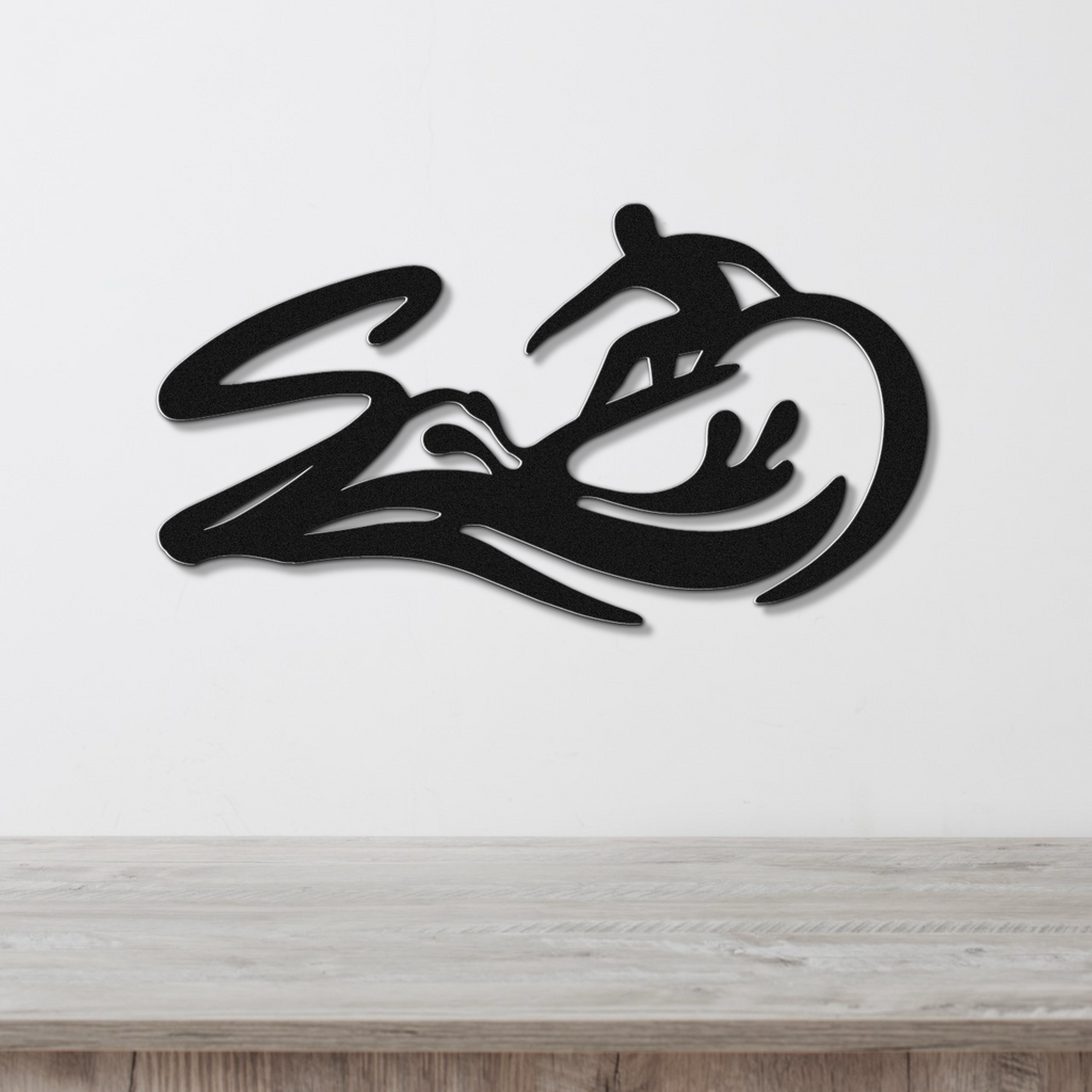 Surfer Metal Wall Art