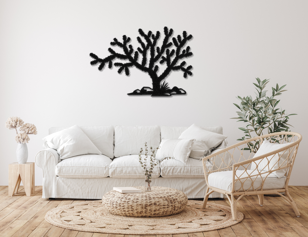 Cholla Cactus Metal Wall Art