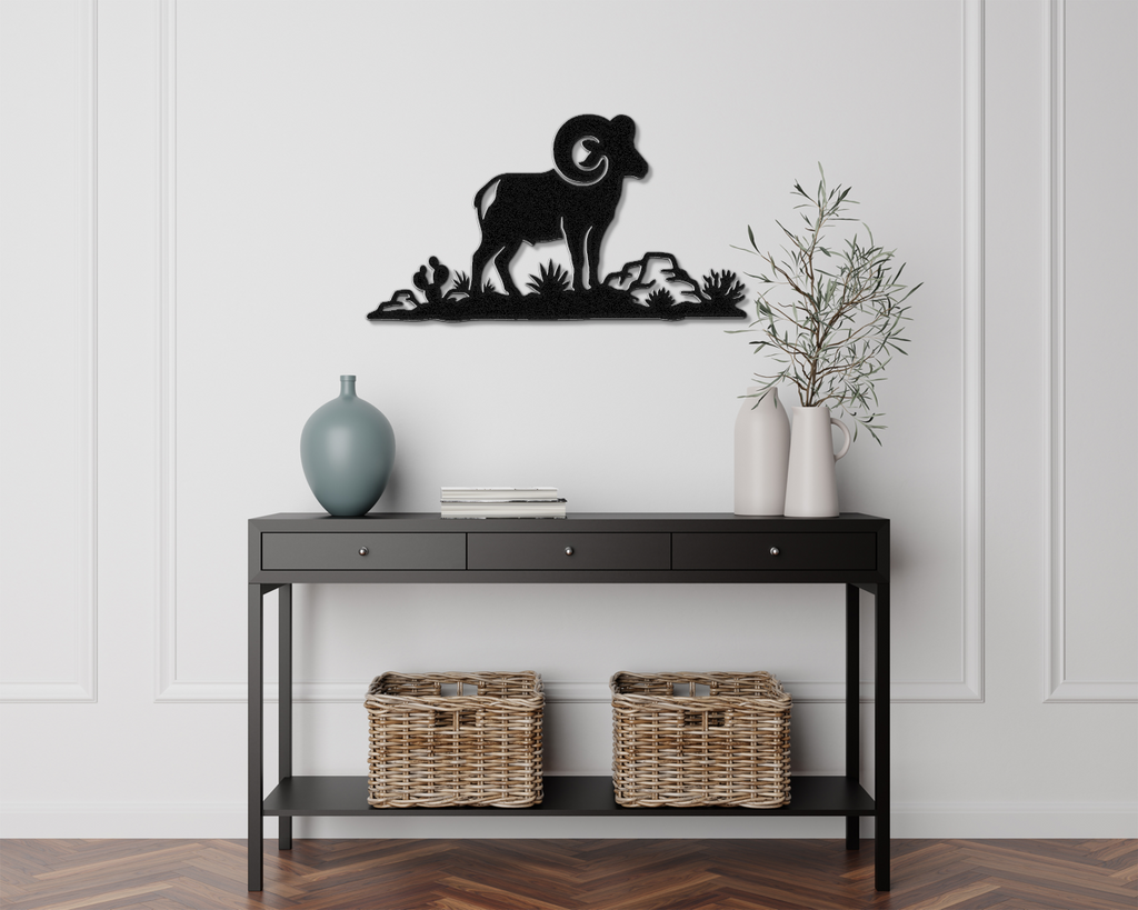 Desert Bighorn Sheep Metal Wall Art
