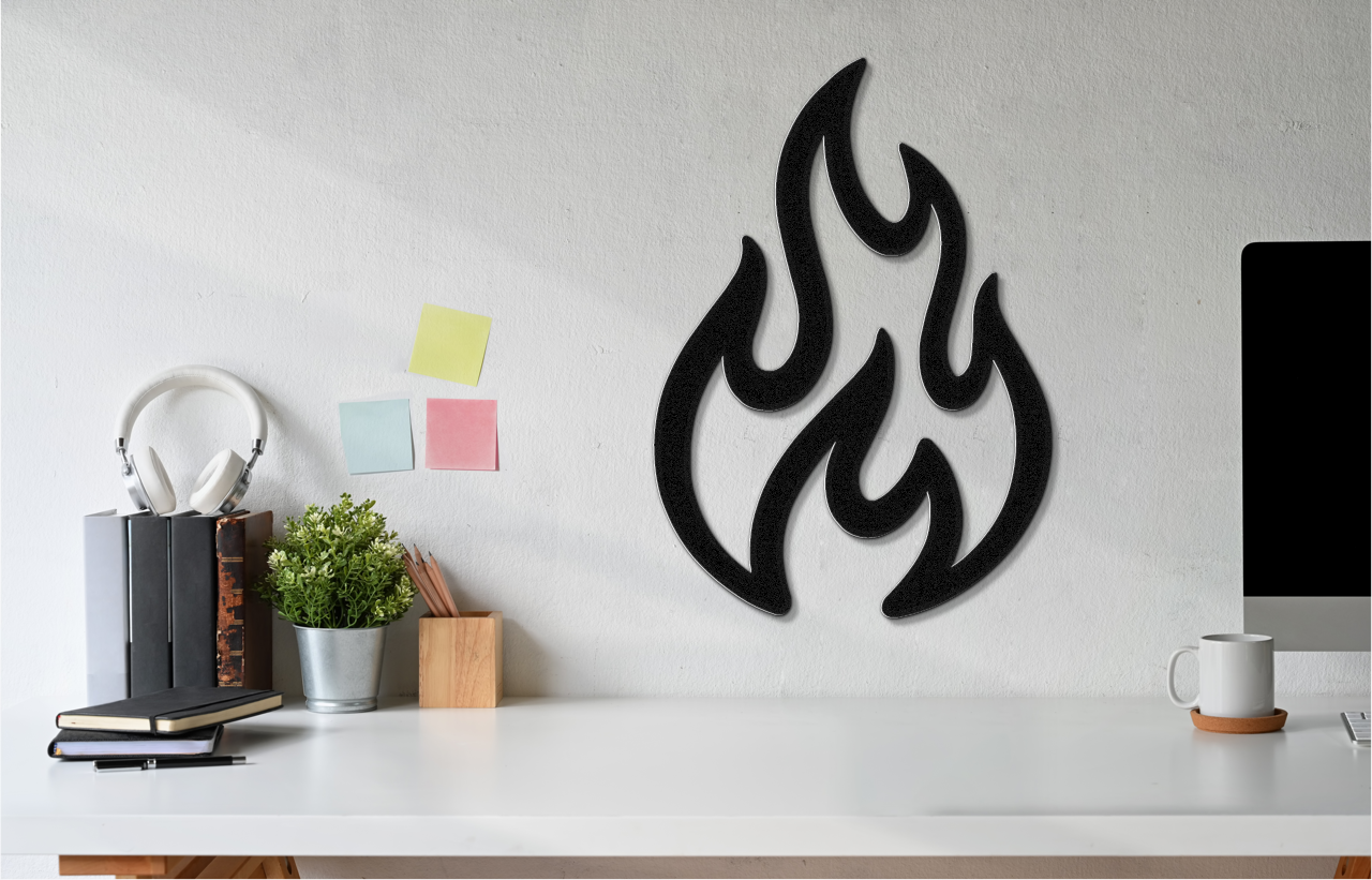 Abstract Fire Metal Wall Art