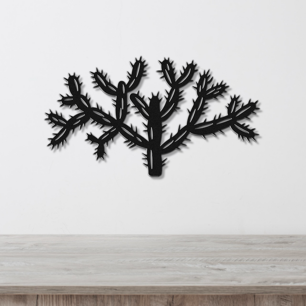 Cholla Cactus Metal Wall Art