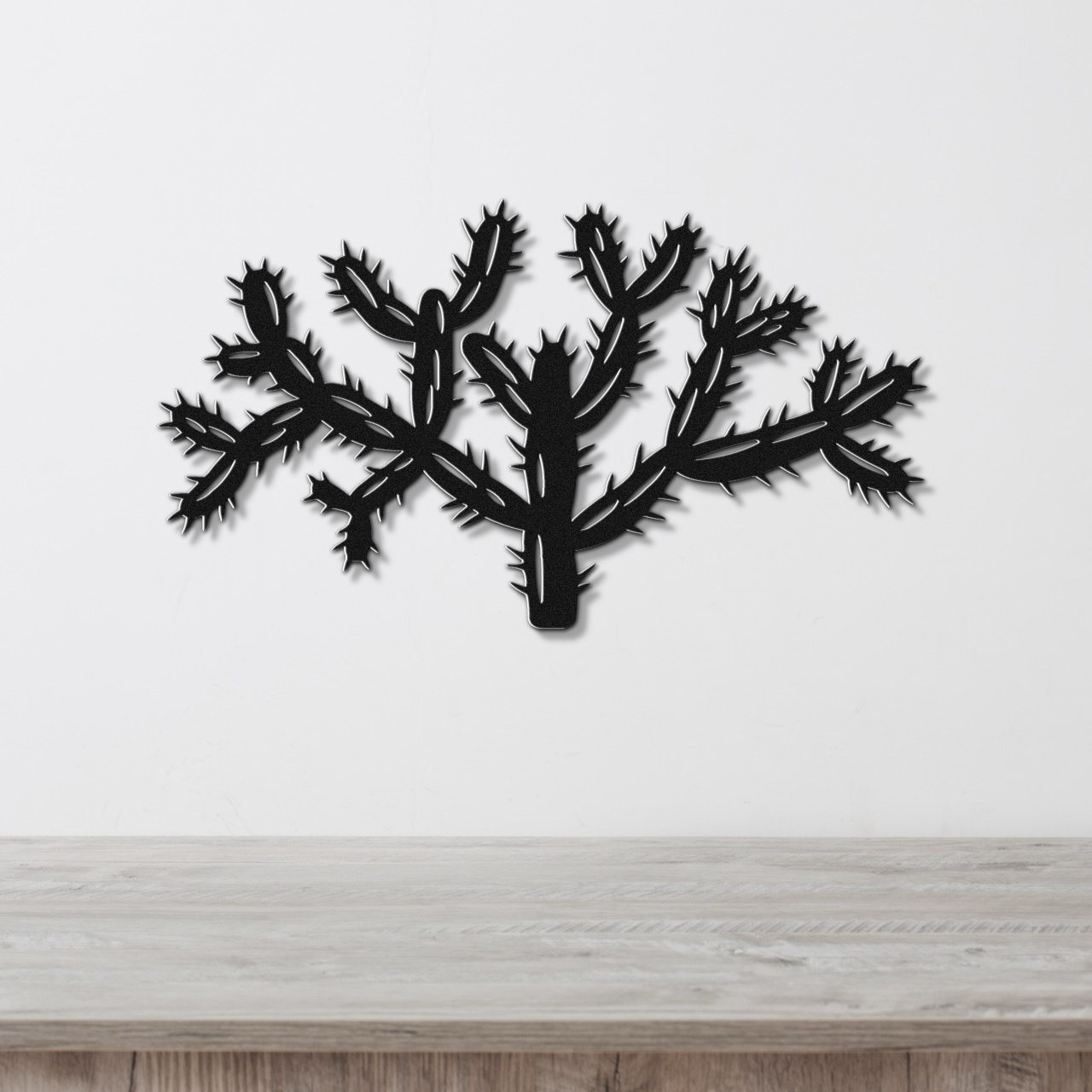Cholla Cactus Metal Wall Art