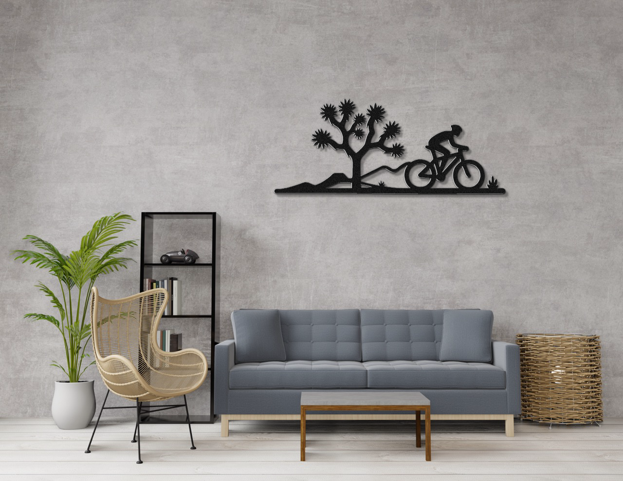 Joshua Tree Cycling Metal Wall Art