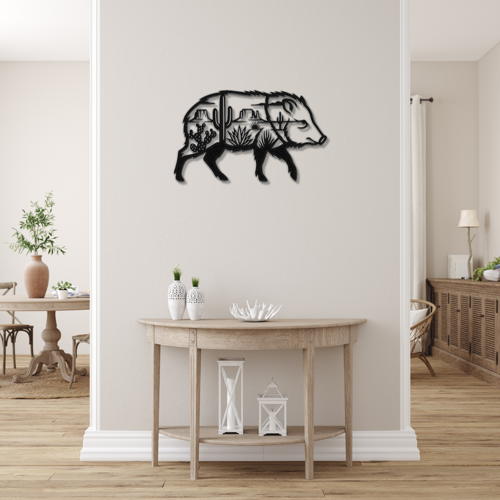 Javelina Desert Metal Wall Art