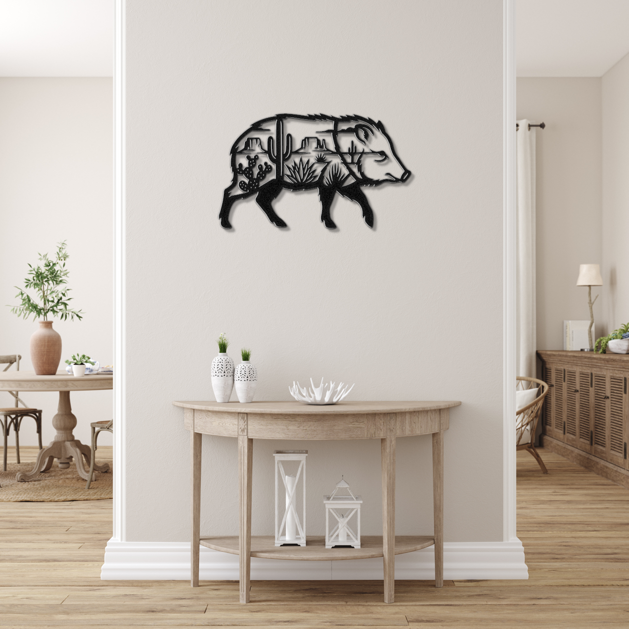 Javelina Desert Metal Wall Art