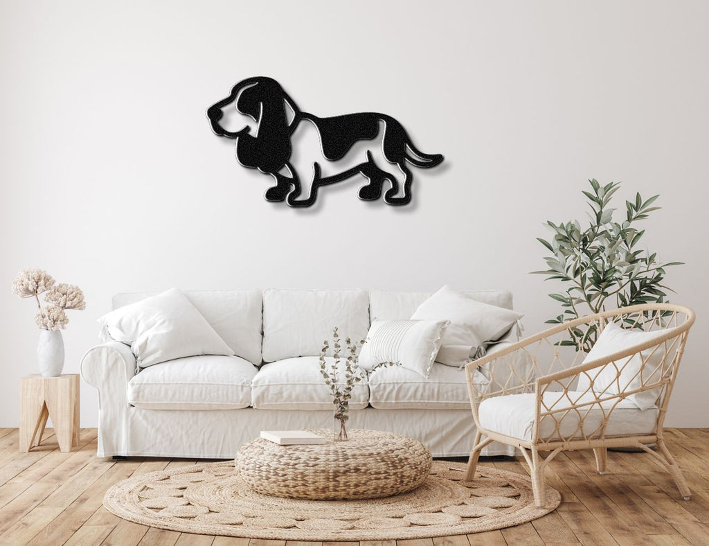 Basset Hound Metal Wall Art