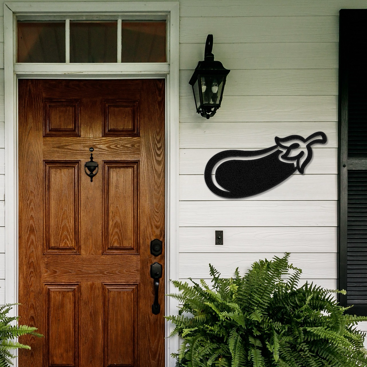 Eggplant Metal Wall Art