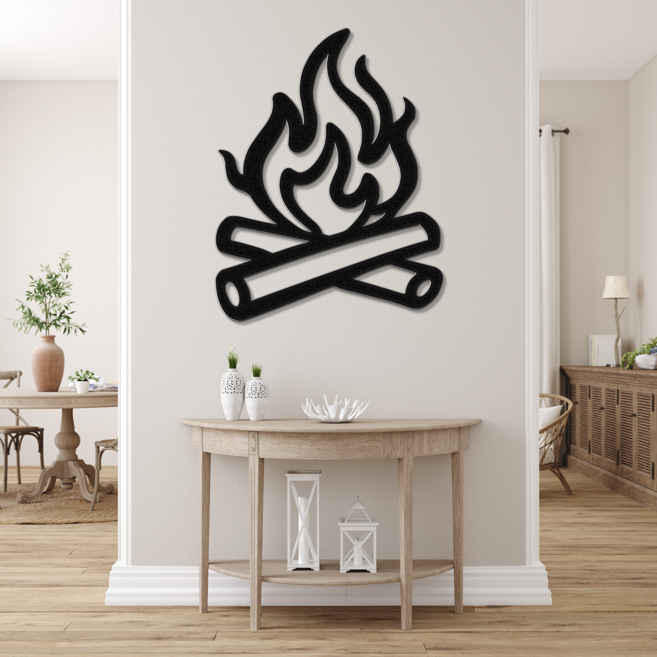Campfire Metal Wall Art