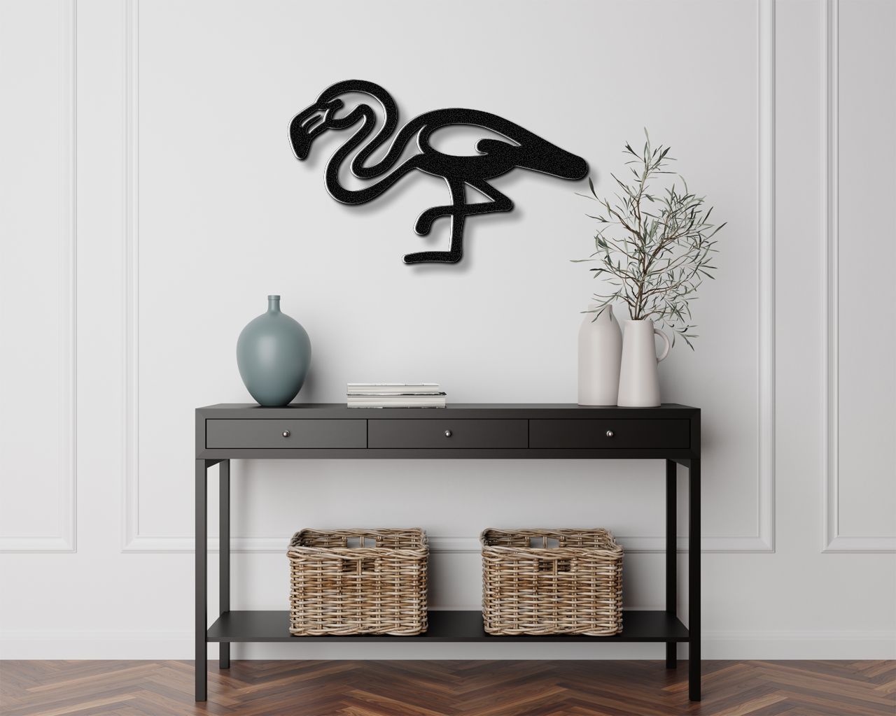 Flamingo Metal Wall Art