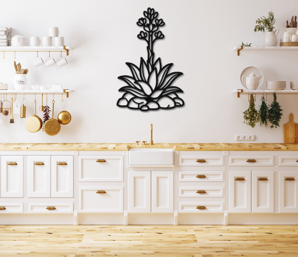 Blooming Agave Metal Wall Art