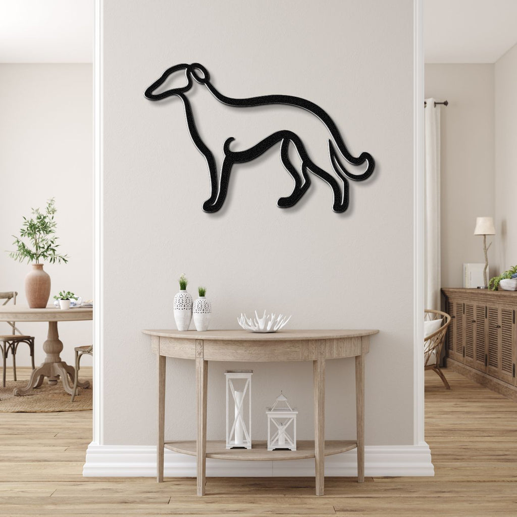 Borzoi Dog Metal Wall Art