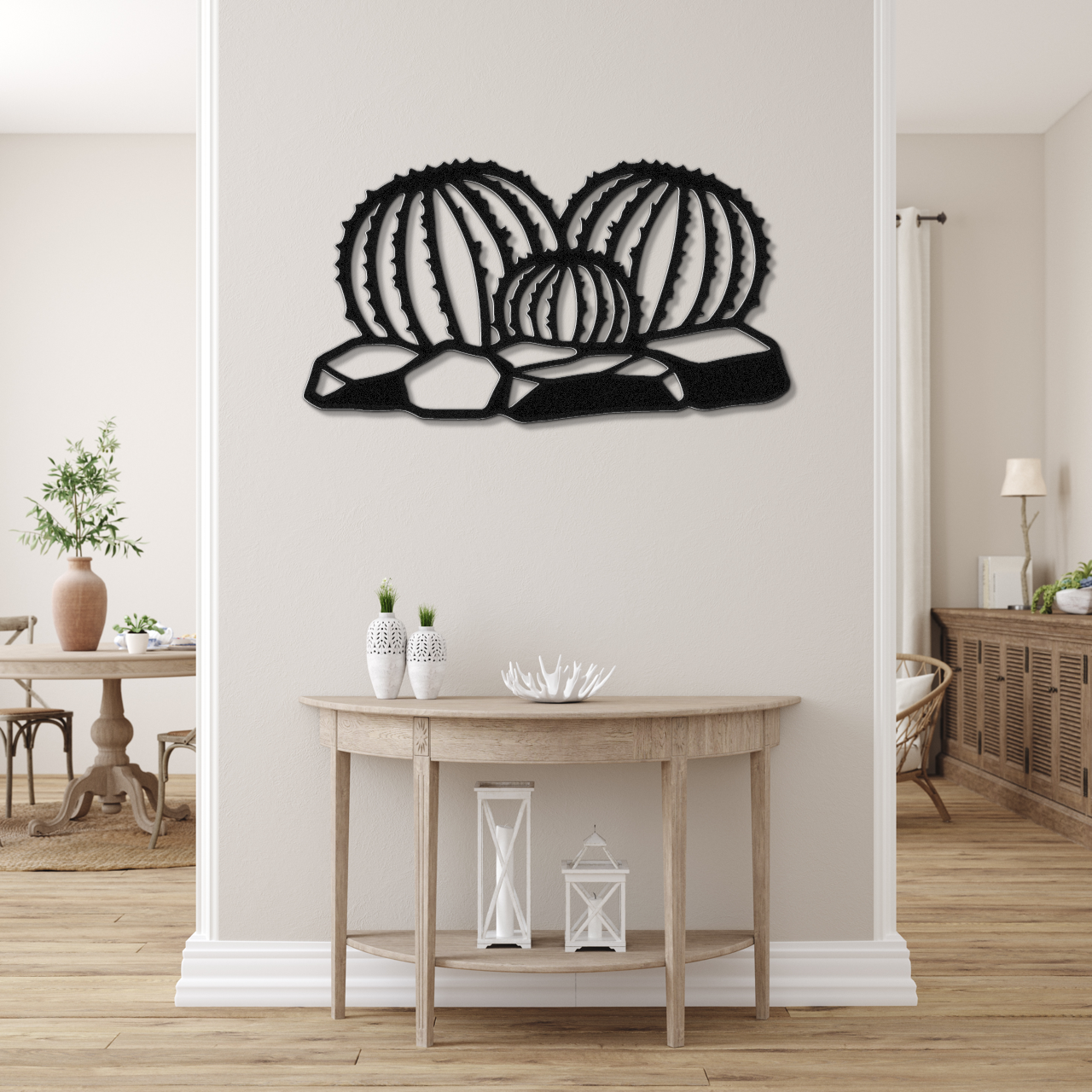 Barrel Cactus Metal Wall Art