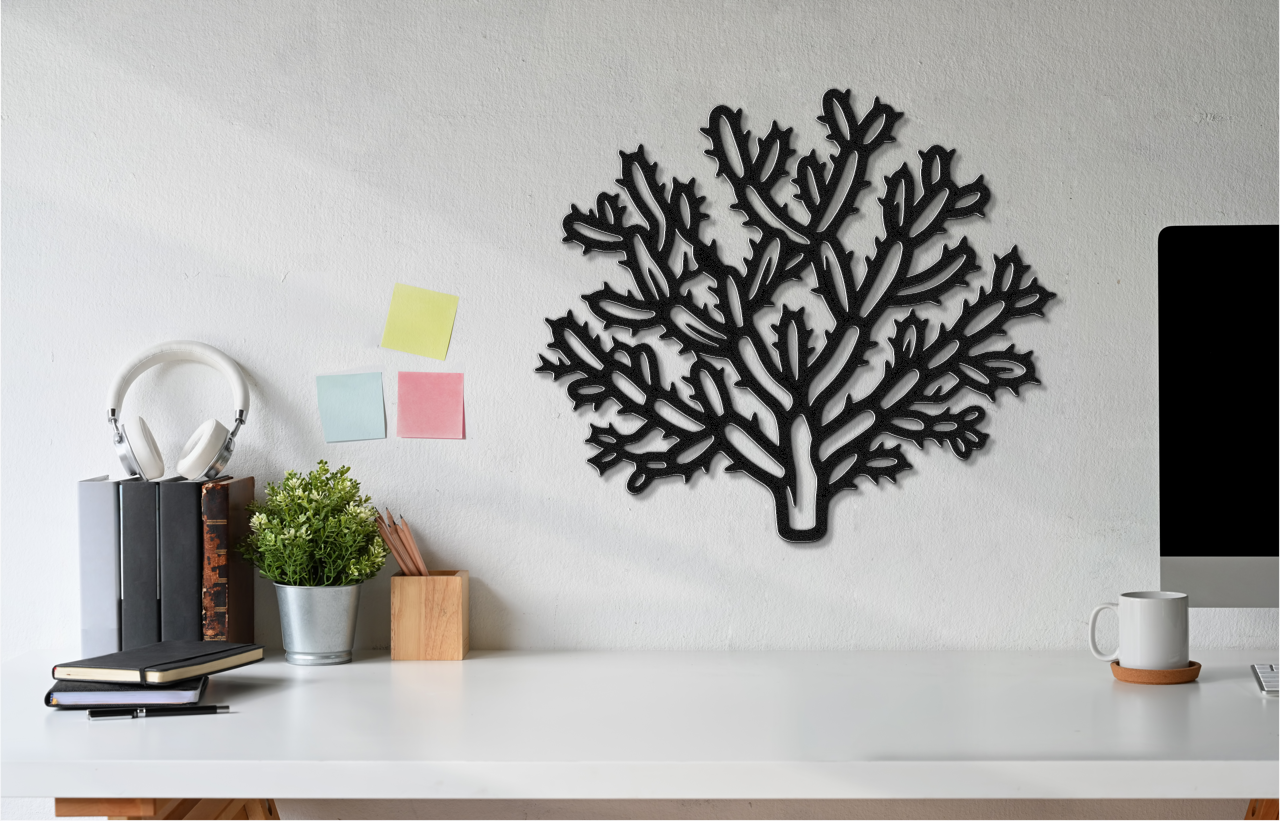 Cholla Cactus Metal Wall Art