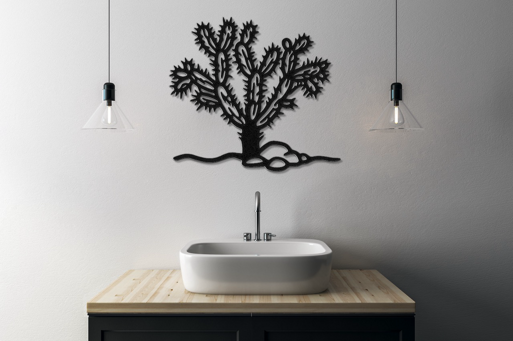 Cholla Cactus Metal Wall Art