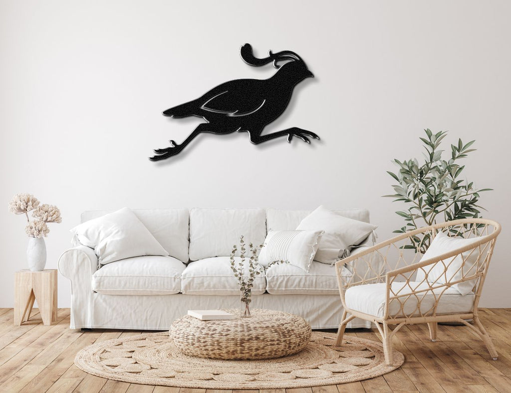 Running Quail Metal Wall Art