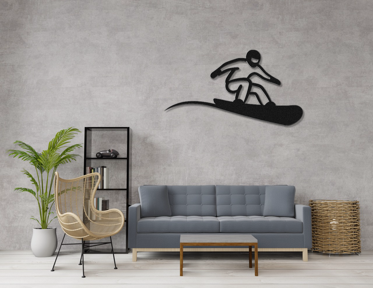 Snowboarding Metal Wall Art