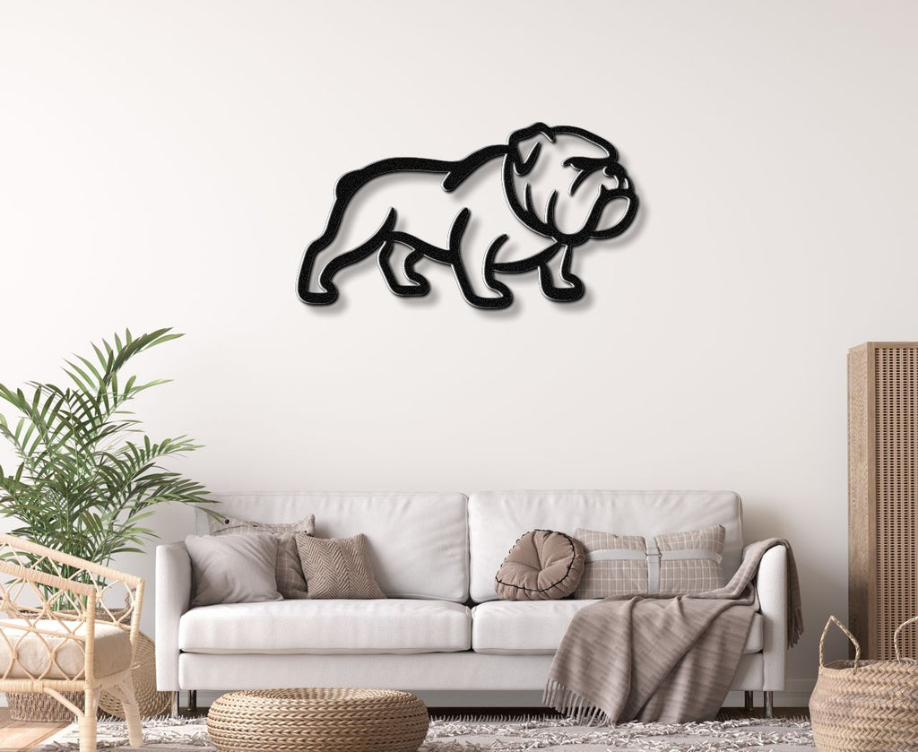 Bulldog Metal Wall Art