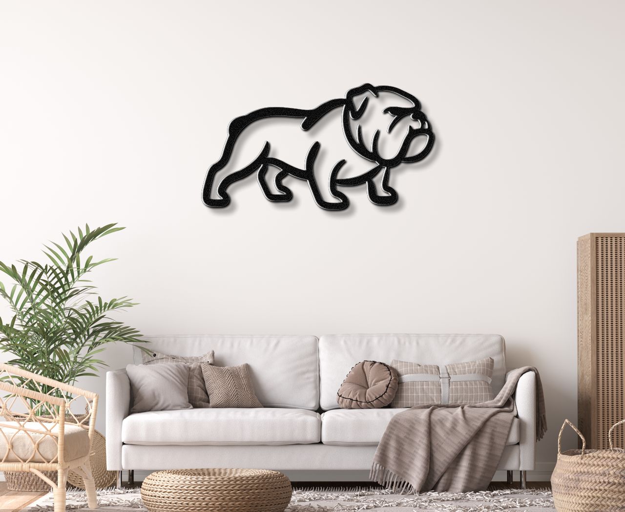 Bulldog Metal Wall Art