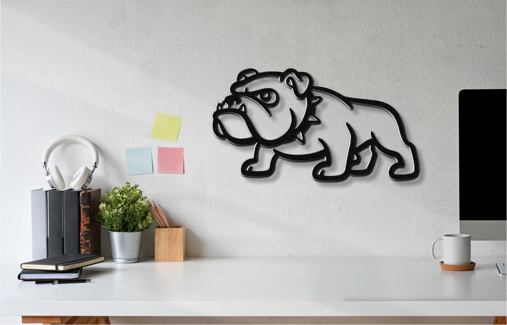 Tough Bulldog Metal Wall Art