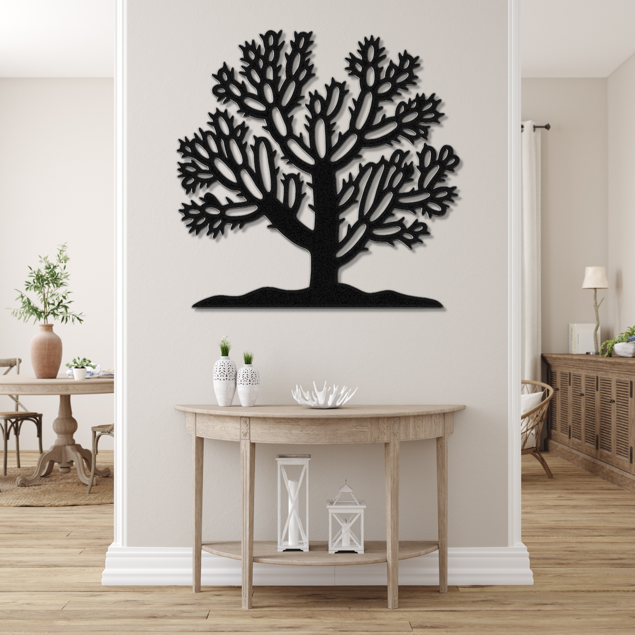 Cholla Cactus Metal Wall Art