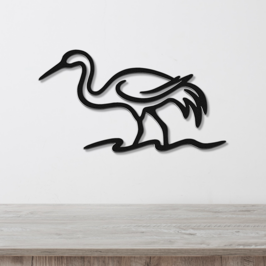 Crane Metal Wall Art