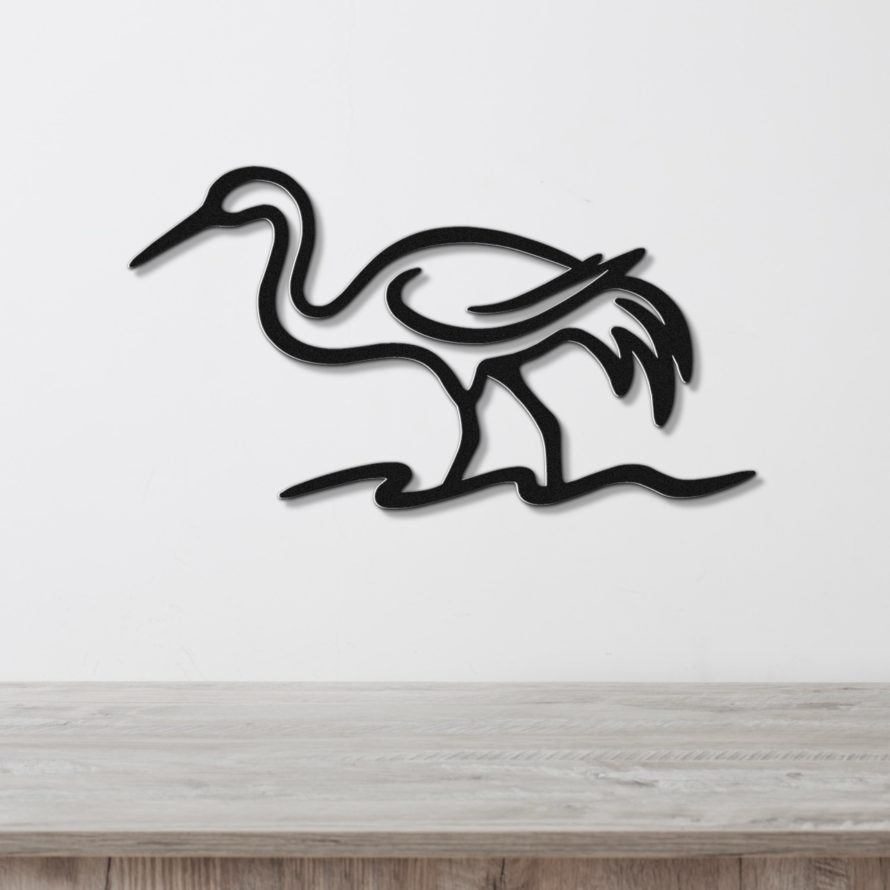 Crane Metal Wall Art