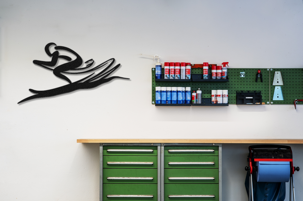 Skiing Metal Wall Art