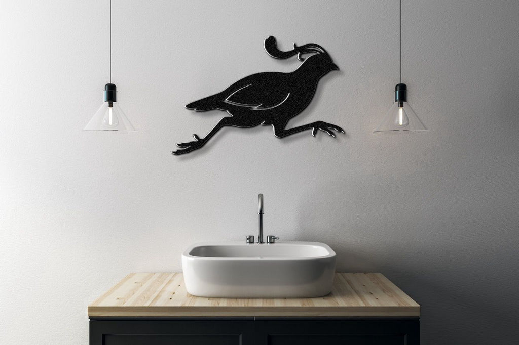 Running Quail Metal Wall Art