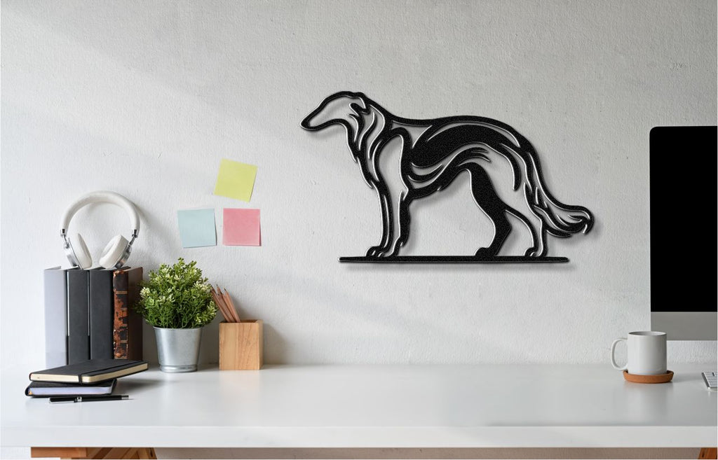 Borzoi Dog Metal Wall Art