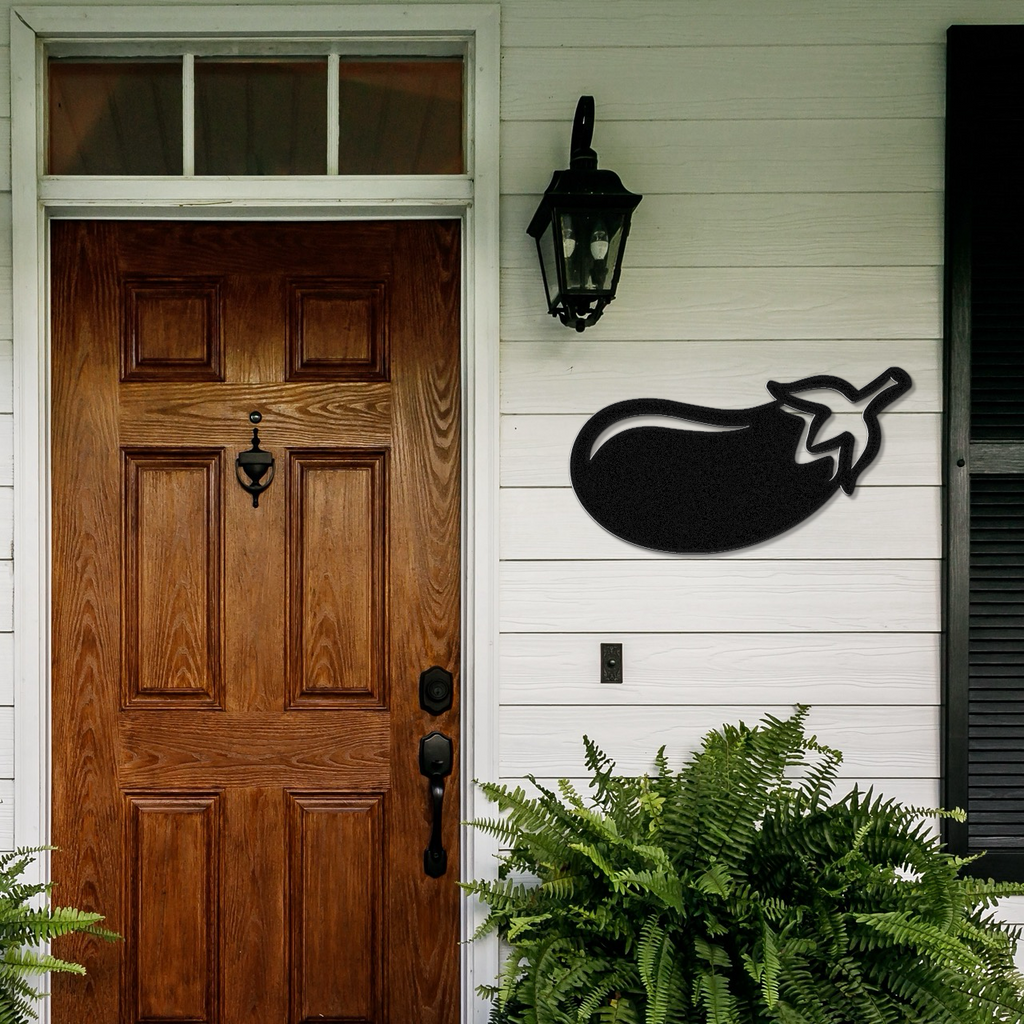 Eggplant Metal Wall Art