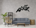 Snowboarder with Mountains Metal Wall Art