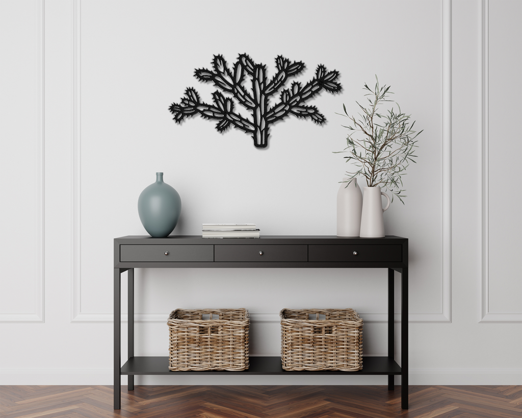 Cholla Cactus Metal Wall Art